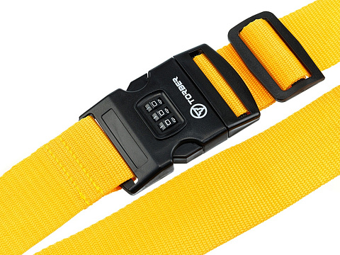 Ремень для чемодана Torber, желтый, 182 х 5 см - рис 2.