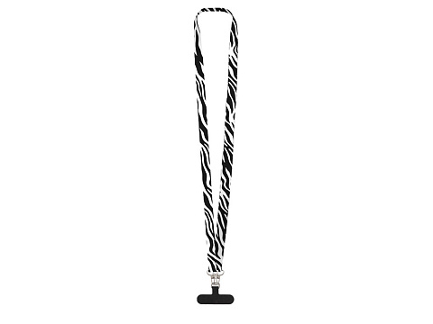 Ланъярд 2,5 см под сублимацию с 2-мя трендовыми карабинами и узким держателем для телефона из ПЭ - рис 3.