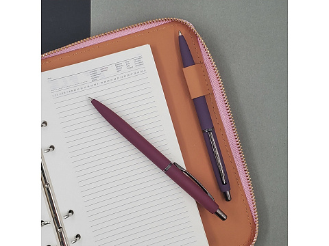 Ручка металлическая шариковая San Remo, софт-тач, 1.0 мм, бордовый - рис 5.