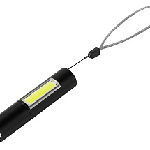 Фонарик с фокусировкой и боковым светильником Дарт Т, 350+200 Лм, черный