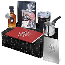 Подарочный набор с туркой, кофе и термокружкой, красный