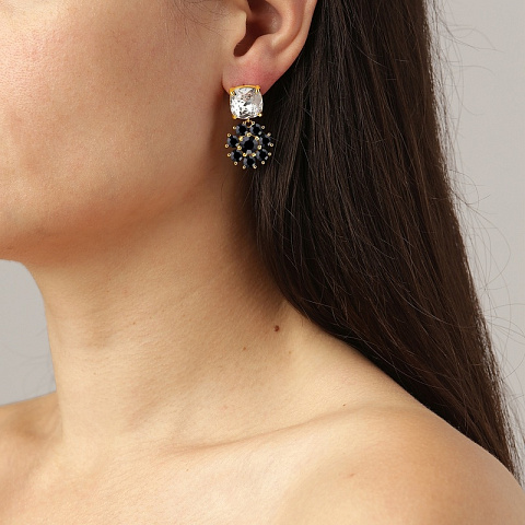 Серьги POPPY SG CRYSTAL / BLACK Dyrberg Kern 470119 - рис 4.