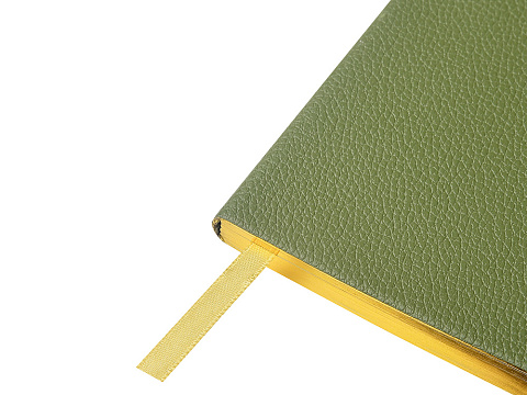 Еженедельник недатированный А6 Verde с нашивкой, зеленый - рис 4.