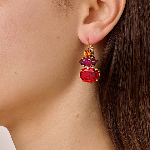 Серьги PARSANA SG RED / PINK Dyrberg Kern 470065 - рис 3.
