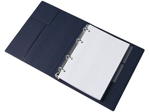 Блокнот на кольцах Favor, темно-синий - рис 4.