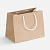 Пакет бумажный Stor, неокрашенный с белыми ручками - миниатюра