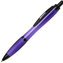 Nash шариковая ручка из переработанного пластика с черной отделкой (черные чернила) - Фиолетовый