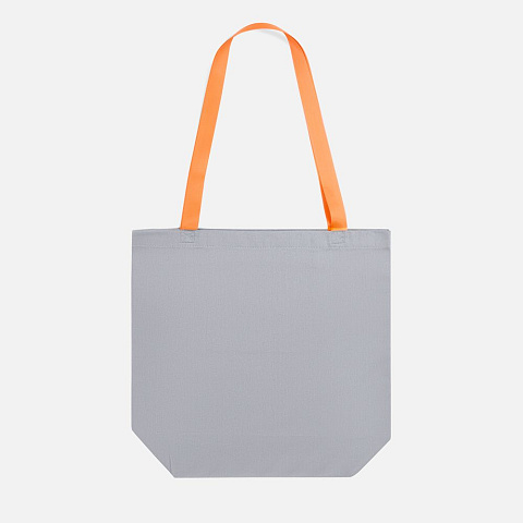 Шопер B5, серый с оранжевыми ручками - рис 3.
