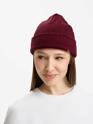 Шапка Ribelle, темно-красная (винная) - рис 5.