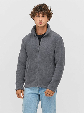 Куртка флисовая унисекс Nitro, серый меланж - рис 5.