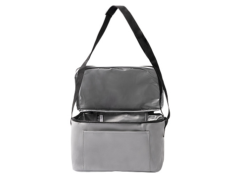 Сумка-холодильник из искусственной кожи с регулируемыми ручками Дэнвер (DENVER), серый - рис 2.