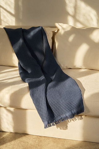 Плед вафельный Elenglect, темно-серый - рис 7.