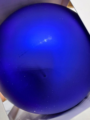 Оформительский шар Finery, 10 см, матовый синий - рис 5.