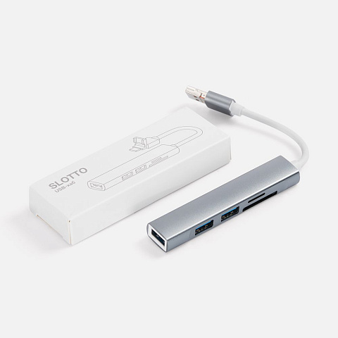 USB-хаб Slotto, серый - рис 7.