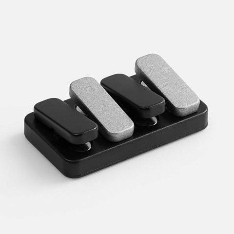 Антистресс-кликер Clacky, черный с серебристым - рис 2.