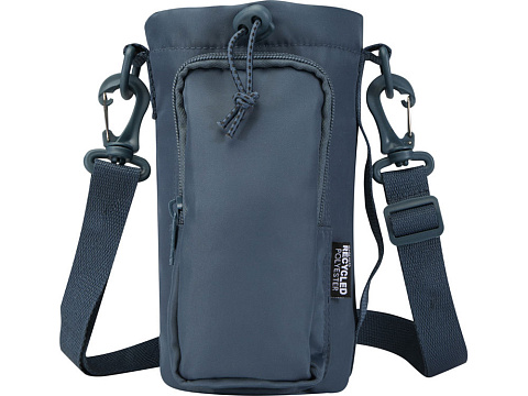 Трип Эви дорожная сумка для бутылок из переработанного материала объемом 2 л, серо-синий - рис 2.