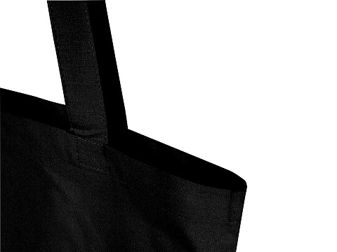 Мадрас Блэнд эко-сумка из переработанного хлопка GRS плотностью 140 г/м² объемом 7 л - Черный - рис 4.