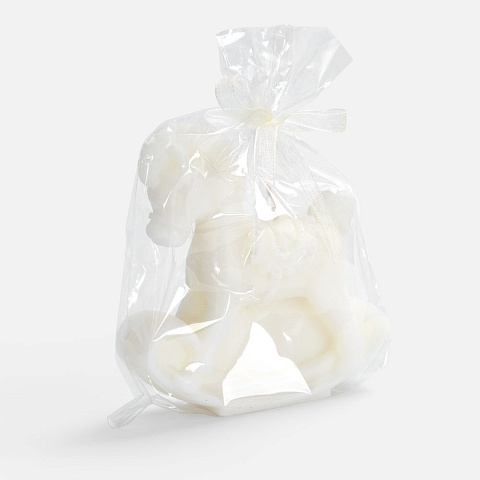 Свеча фигурная «Лошадка-качалка», белая - рис 3.