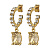 Серьги BARBARA SG GOLDEN / CRYSTAL Dyrberg Kern 430038 - миниатюра