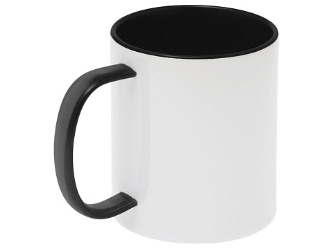 Керамическая кружка со стеклянной ручкой для сублимации Charm, черный - рис 3.
