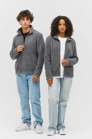 Куртка флисовая унисекс Nitro, серый меланж - рис 7.