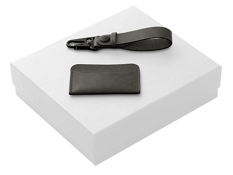 Подарочный набор Long River: картхолдер, ремешок для ключей (без лого Long River), белая коробка