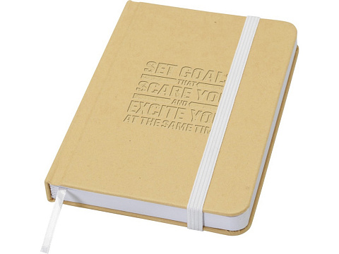 Reed блокнот формата А6 из переработанного материала в твердой обложке с простыми страницами - Белый - рис 6.