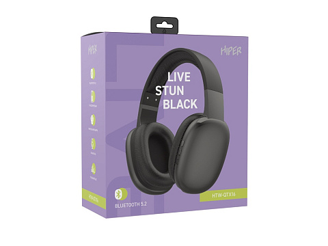 HIPER Наушники накладные Bluetooth HIPER LIVE STUN HTW-QTX16 (Р) - рис 9.