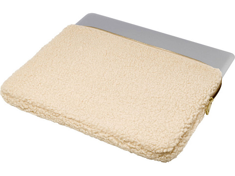 Шерпа чехол для 13-дюймового ноутбука объемом 2 л из шерпы, переработанной по стандарту GRS, бежевый - рис 4.