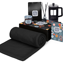 Подарочный набор Re:y. Vive с пледом, френч-прессом и кофе