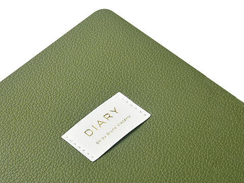 Ежедневник недатированный А5 Verde с нашивкой, зеленый - рис 3.