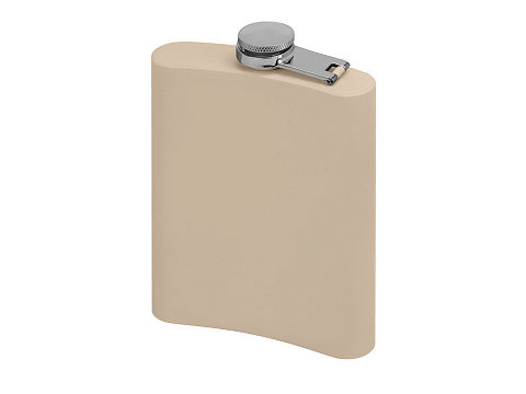 Фляжка 240 мл Remarque soft touch, 304 сталь, бежевый - рис 2.
