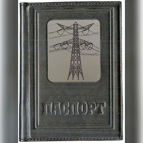 Обложка для паспорта «Уверенный поток», черный