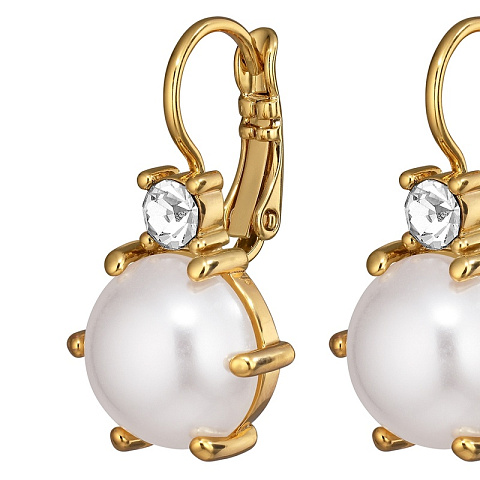Серьги BEGONIA SG WHITE PEARL Dyrberg Kern 460040 - рис 3.