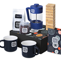 Подарочный набор Re:y. Together  с френчпрессом, кружками и дженгой