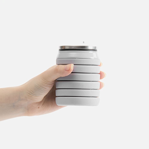 Складная бутылка для воды Folla, серая - рис 8.