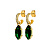 Серьги JUNIPE SG EMERALD GREEN Dyrberg Kern 470002 - миниатюра