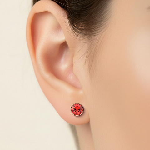Пусеты Padparadscha Fiore Luna SWE298 PA RG - рис 2.
