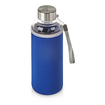 Бутылка для воды Pure c чехлом, 420 мл, темно-синий