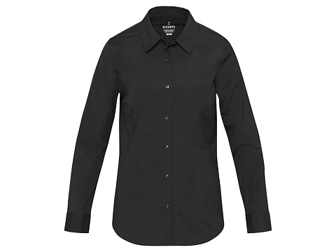 Carnelian женская рубашка из поплина - сплошной черный - рис 2.