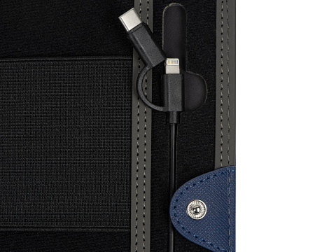 Органайзер с функцией беспроводной зарядки Manner, 5000 mah, темно-синий (Р) - рис 8.