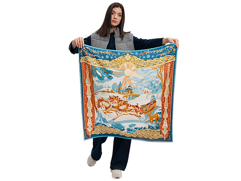 Платок Русская зима - рис 4.