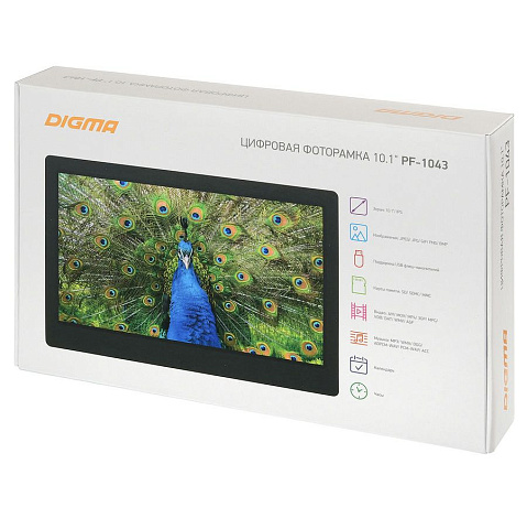 Цифровая фоторамка Digma PF-1043, черная - рис 8.