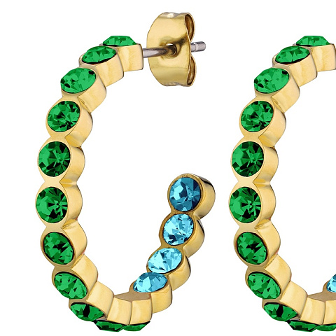 Серьги HOLLY SG GREEN Dyrberg Kern 390107 - рис 3.