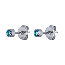 Пусеты Cubic zirconia Aquamarine Fiore Luna SWE0128 A S