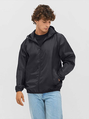 Ветровка унисекс Shield, темно-синяя - рис 5.