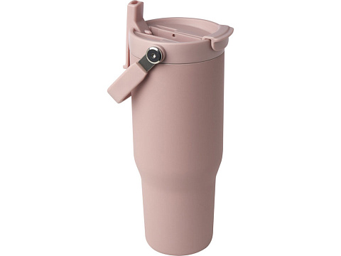 Термостакан Bronx/Бронкс объемом 900 мл из меди и переработанной нержавеющей стали, сертифицированной по стандарту RCS, с вакуумной изоляцией и крышкой с двойной функцией - Пыльно-розовый - рис 4.