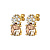 Серьги BECKIA SG GOLDEN / CRYSTAL Dyrberg Kern 460068 - миниатюра