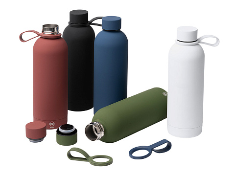 Термобутылка из переработанной нержавеющей стали 500 мл Сивас (SIVAS), темно-красный - рис 2.