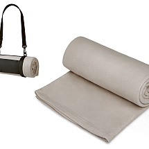 Плед Нежность с плечевым ремнем, светло -серый